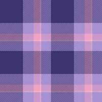 Plaid seamless pattern in pink. Check fabric texture. Vector textile print.