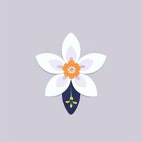 AI generated Flower Icon Clip Art Avatar Sticker Decoration Simple Background photo