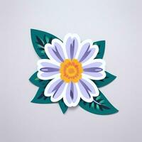 AI generated Flower Icon Clip Art Avatar Sticker Decoration Simple Background photo