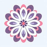 AI generated Flower Icon Clip Art Avatar Sticker Decoration Simple Background photo
