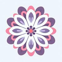 AI generated Flower Icon Clip Art Avatar Sticker Decoration Simple Background photo