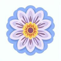 AI generated Flower Icon Clip Art Avatar Sticker Decoration Simple Background photo