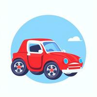 AI generated Toy Car Avatar Icon Clip Art Sticker Decoration Simple Background photo