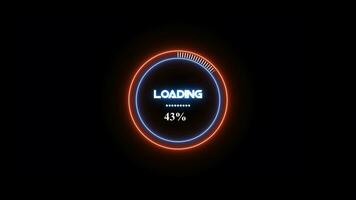 Loading bar circle video