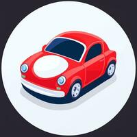 AI generated Toy Car Avatar Icon Clip Art Sticker Decoration Simple Background photo