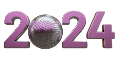 modern Stil lila 3d machen Ballon Text mit Disko Ball png