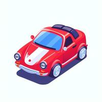 AI generated Toy Car Avatar Icon Clip Art Sticker Decoration Simple Background photo