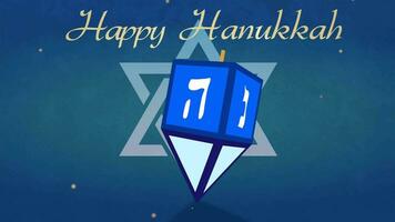 Lycklig hanukkah animering dreidel video