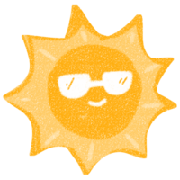 zon met zonnebril png