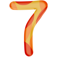 Number 7 Balloon Style png