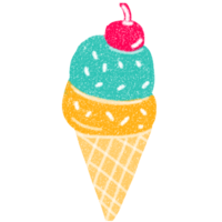 gelato menta e arancia con ciliegia png