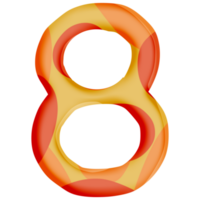 Number 8 Balloon Style png