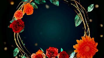 Romantic floral frame background video - Free video