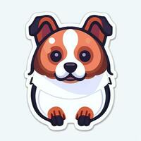 AI generated Cute Dog Avatar Icon Clip Art Sticker Decoration Simple Background photo