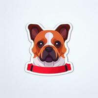 AI generated Cute Dog Avatar Icon Clip Art Sticker Decoration Simple Background photo