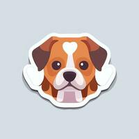 AI generated Cute Dog Avatar Icon Clip Art Sticker Decoration Simple Background photo