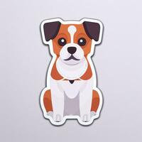 AI generated Cute Dog Avatar Icon Clip Art Sticker Decoration Simple Background photo