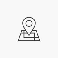 Gps icon vector isolated. pin, pointer, map, location, marker, travel, pin, point symbol sign