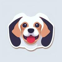 AI generated Cute Dog Avatar Icon Clip Art Sticker Decoration Simple Background photo