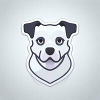 AI generated Cute Dog Avatar Icon Clip Art Sticker Decoration Simple Background photo