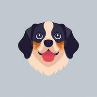 AI generated Cute Dog Avatar Icon Clip Art Sticker Decoration Simple Background photo