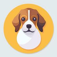 AI generated Cute Dog Avatar Icon Clip Art Sticker Decoration Simple Background photo