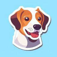 AI generated Cute Dog Avatar Icon Clip Art Sticker Decoration Simple Background photo