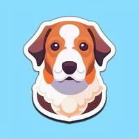 AI generated Cute Dog Avatar Icon Clip Art Sticker Decoration Simple Background photo