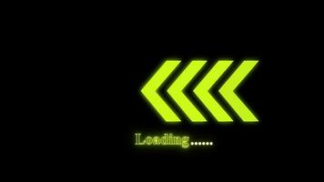 Loading bar, arrow loading bar, neon progress bar video
