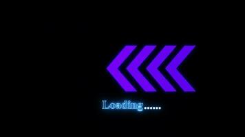 Loading bar, arrow loading bar, neon progress bar video