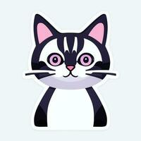 AI generated Cute Cat Avatar Icon Clip Art Sticker Decoration Simple Background photo