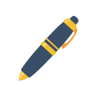 Pen icon. Tax contract signing concept. png