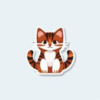 ai generado linda gato avatar icono acortar Arte pegatina decoración sencillo antecedentes foto