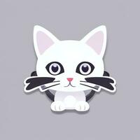 AI generated Cute Cat Avatar Icon Clip Art Sticker Decoration Simple Background photo