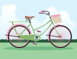 Vintage Bicycle Vector. Retro bicycle isolated on white background. vector