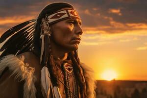 native american man indian tribe portrait photo