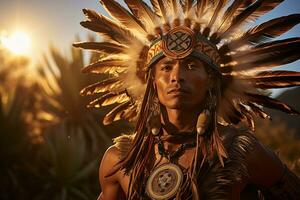 native american man indian tribe portrait photo