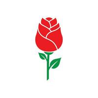 Rose flower Logo Template vector