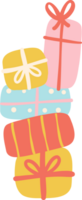 Colourful stack gift png