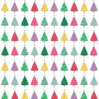 Christmas seamless pattern with multi-colored Christmas trees. Pattern in the swatches panel. vector