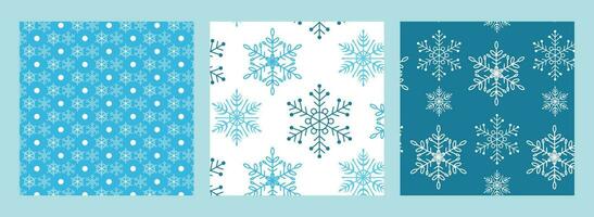 Winter seamless pattern with snowflakes. Seamless holiday patterns. vector