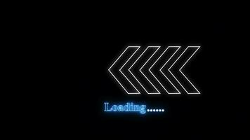 Loading bar, arrow loading bar, neon progress bar video