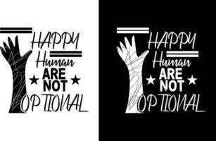 Happy human rights day t shirt design vector