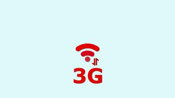 3G network icon animated 4k video