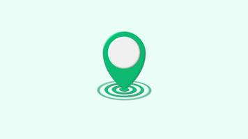 Location icon, GPS location pointer animated icon. video