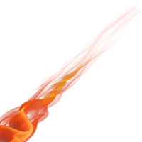 Orange flame on a transparent background. Abstract background png