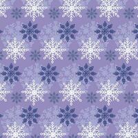 Seamless pattern with snowflakes on a lilac background. Falling snow, pattern. vector