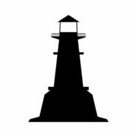 faro silueta vector. faro silueta lata ser usado como icono, símbolo o signo. faro icono vector para diseño de costa, guía, advertir o puerto