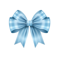 AI generated Blue Ribbon Bow on isolated background,Shiny Elegance for Celebrations and Victories.Created with Generative AI technology. png