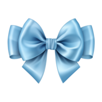 AI generated Blue Ribbon Bow on isolated background,Shiny Elegance for Celebrations and Victories.Created with Generative AI technology. png